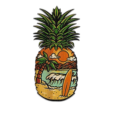 Sticker Bamboo Pineapple Surf - The Hawaii Store