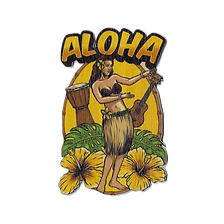 Sticker Bamboo Aloha Hula Girl - The Hawaii Store