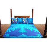Custom Island-Inspired Quilt Full/ Double Bedspreads, 86"x101" - Polynesian Cultural Center