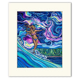 "Cosmic Surf" by Colleen Wilcox - Matted Print - 8"x10" - Polynesian Cultural Center