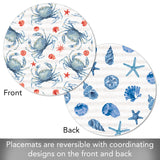 "Crabs" Round Reversible Placemat- 13.5" - Polynesian Cultural Center