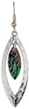 Silver Marquis Abalone Earrings