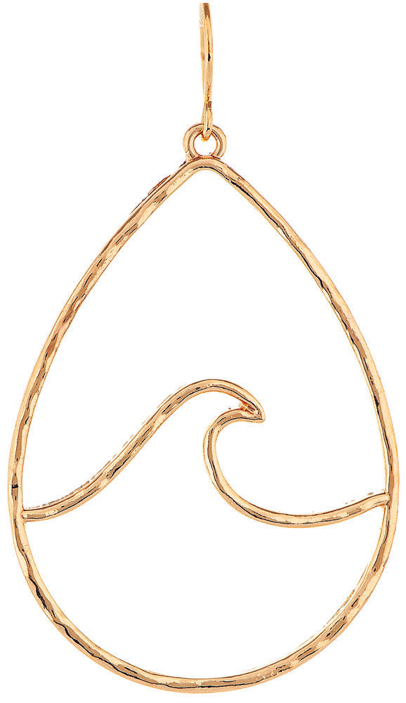 Gold Wire Waves Earring - The Hawaii Store