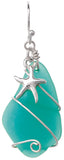 Silver Aqua Starfish Wrap Earring - The Hawaii Store