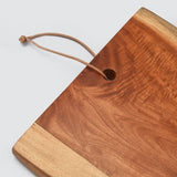 Large Live Edge Natural Finish Acacia Wood Cutting Board
