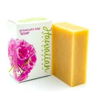 Hawaiian Bath & Body All Natural ''Geranium Rose'' Bar Soap-  3.25 oz
