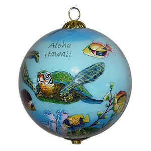 Honu and Tropical Fish Ornament - Polynesian Cultural Center