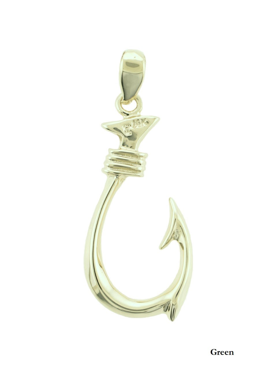 Hawaiian Fish Hook Necklace by Austaras - Necklace Pendant for Women and  Men - 14K Gold Hypoallergenic Jewelry with Chain Made of 316L Stainless  Steel
