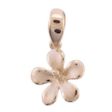 14K Gold Hibiscus Pendant - Rose