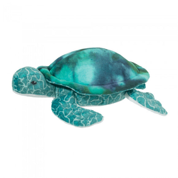 Plush stuffed animal that is in the shape of a sea turtle