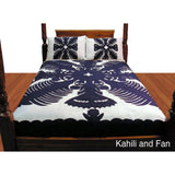 Hand-Sewn Island-Inspired Quilt Full/ Double Bedspreads, 86"x101" - Polynesian Cultural Center