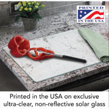 "White Marble" Tempered Glass Cutting Board