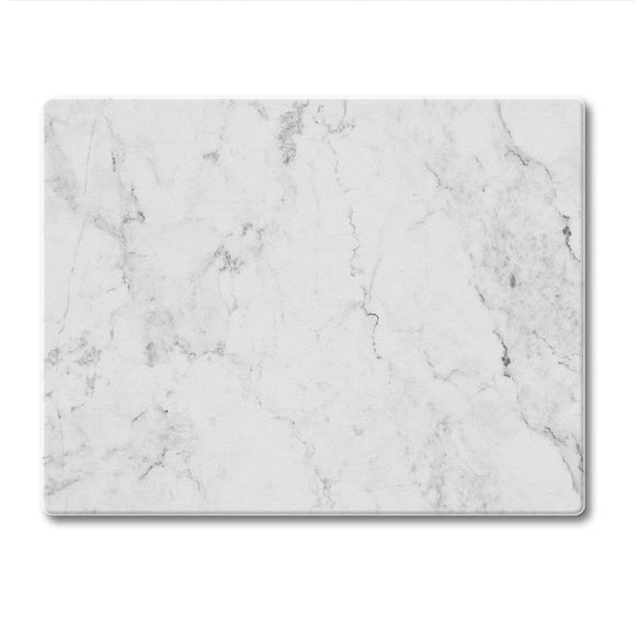 White Marble Tempered Glass Cutting Board- 8