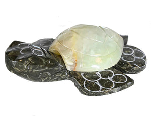 Hand-carved Marble Sea Turtle