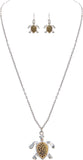 Two Tone Sea Turtle Necklace Set - The Hawaii Store