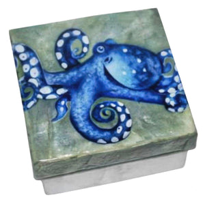 Kubla Crafts Capiz Octopus Jewelry and Keepsake box. Polynesian Cultural Center
