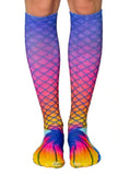 Socks Orange Mermaid Knee High - Polynesian Cultural Center