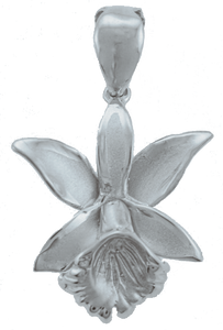 Sterling Silver Orchid Pendant - Polynesian Cultural Center