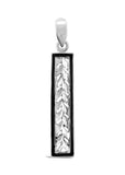 Sterling Silver Maile Pendant with Black Enamel - Polynesian Cultural Center