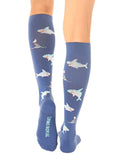 Blue Shark Print Unisex Compression Socks