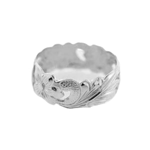 Sterling Silver Cutout Scroll Ring- 8mm
