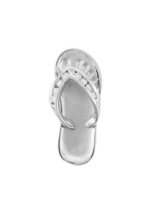 Sterling Silver Slipper Pendant with Stones - Polynesian Cultural Center