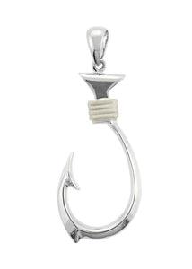 Sterling Silver Fish Hook Pendant - Polynesian Cultural Center
