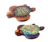 Raku Ceramic Sea Turtle Coaster Set